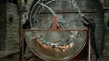 Water-based restraints and breath play scenarios